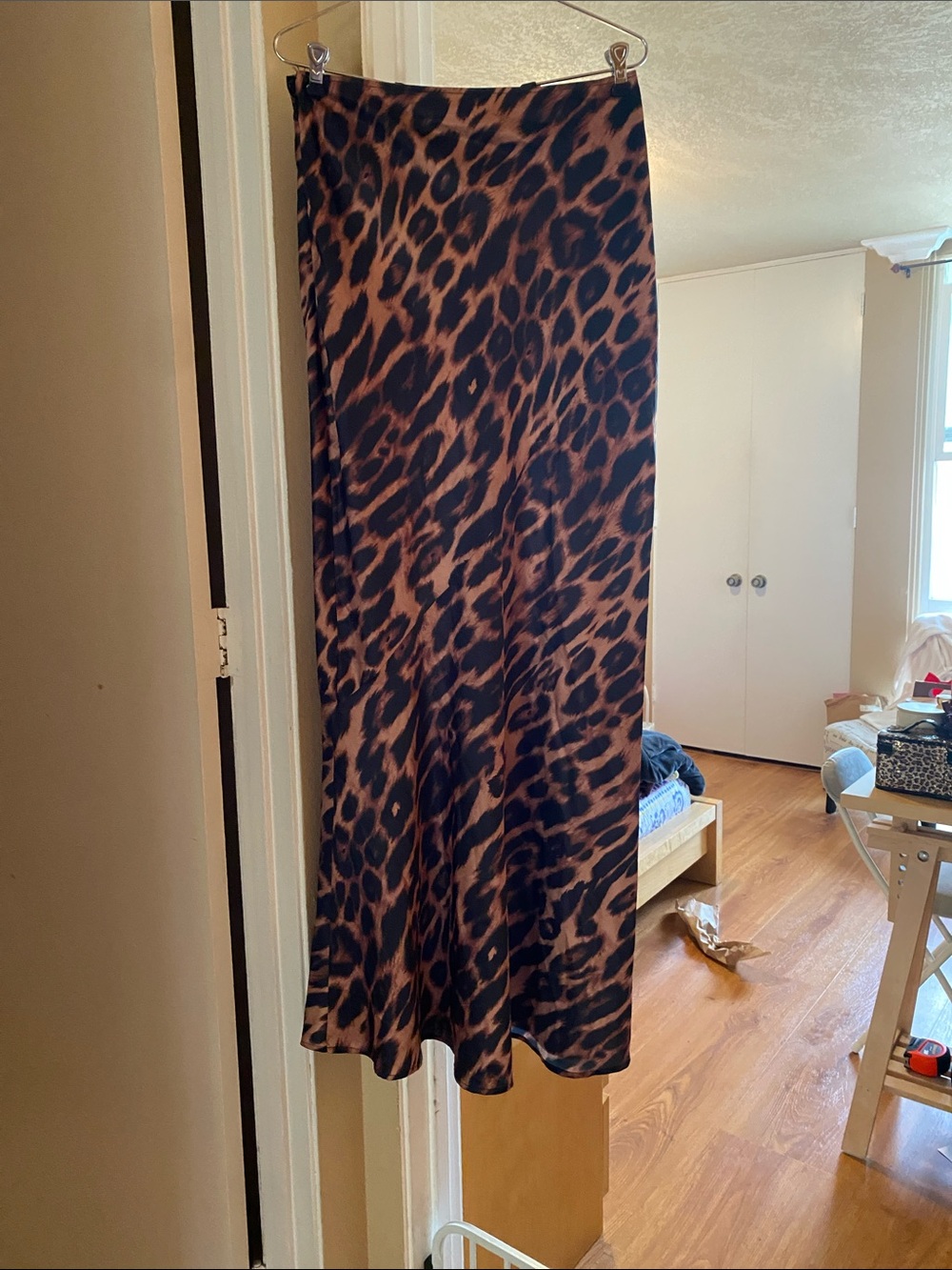 Commense Leopard Print Maxi Skirt - Brown & Black